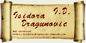 Isidora Dragunović vizit kartica